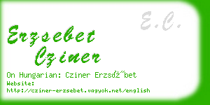 erzsebet cziner business card